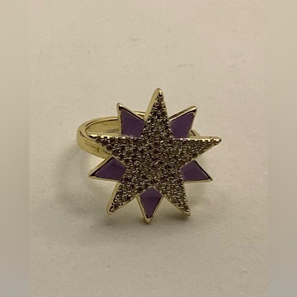 Starburst Lilac Adjustable Ring